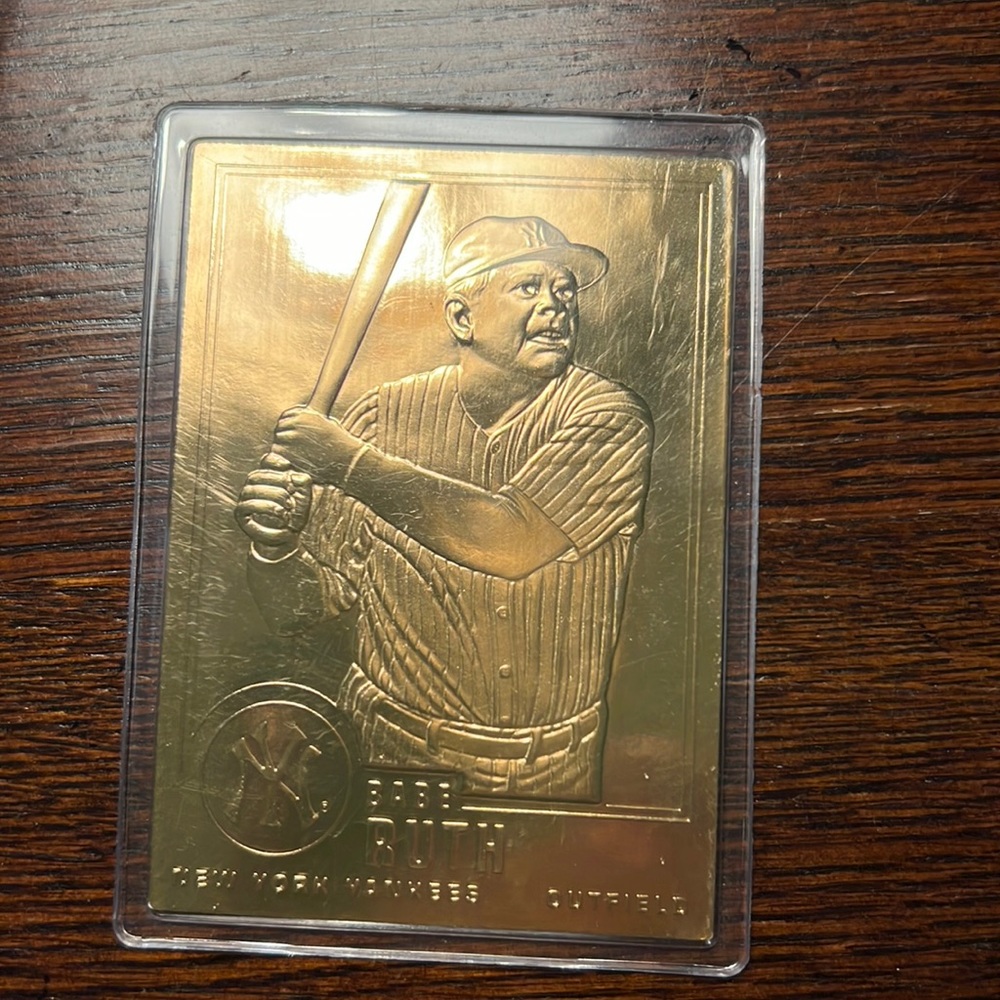 Babe Ruth, major league record card